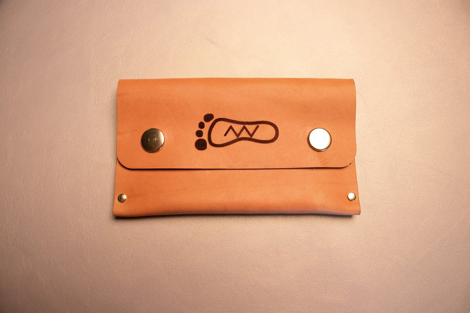 Natural Vegetable tanned card pouch